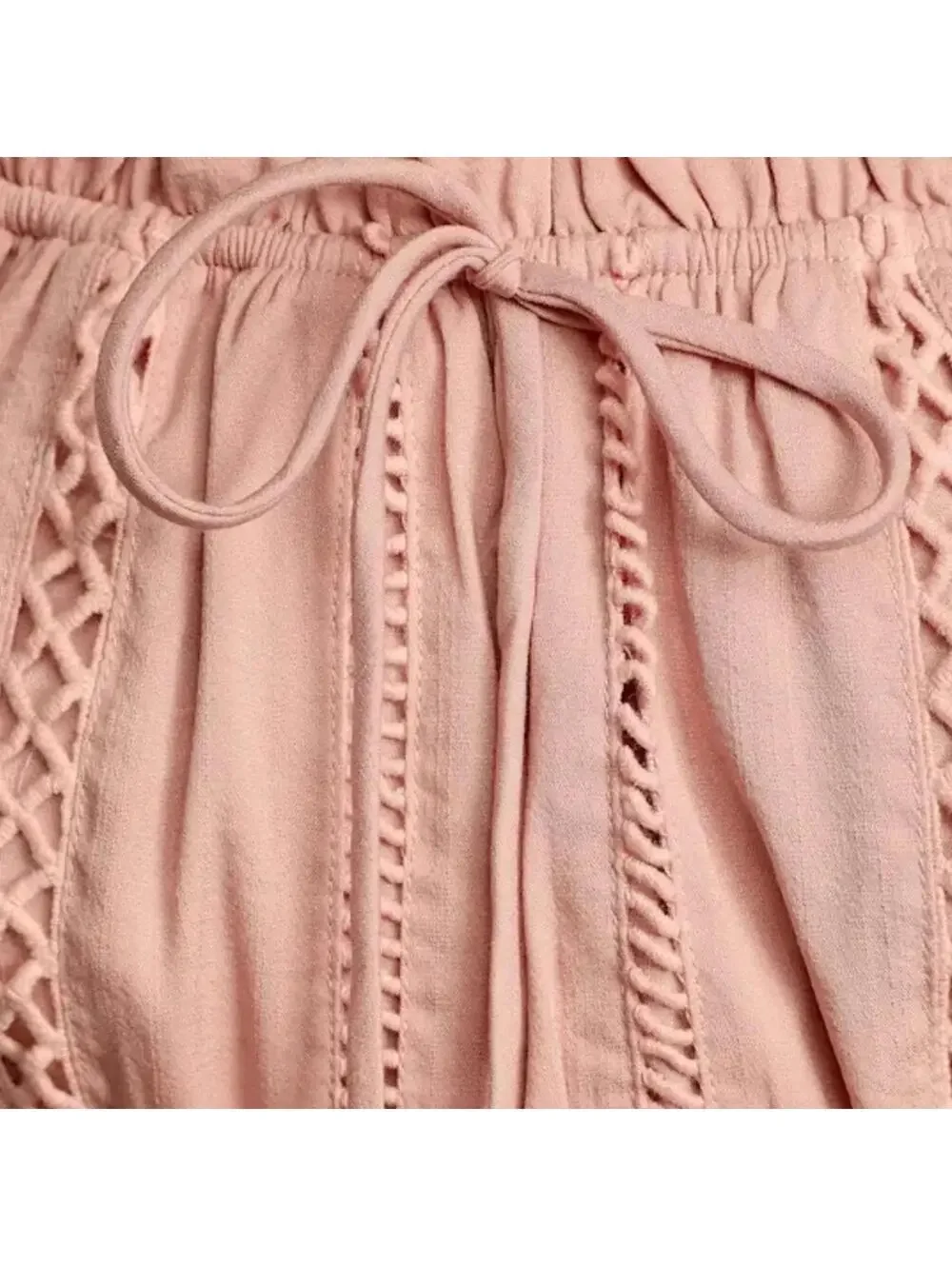 Lulus Wisteria Blush Pink Embroidered Off-The-Shoulder Mini Dress Size L | NWT - Picture 14 of 14